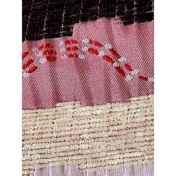 K Studio Textured Jacket 14 Pink Striped Floral Embroidery Resort Classic Preppy - Picture 10 of 15